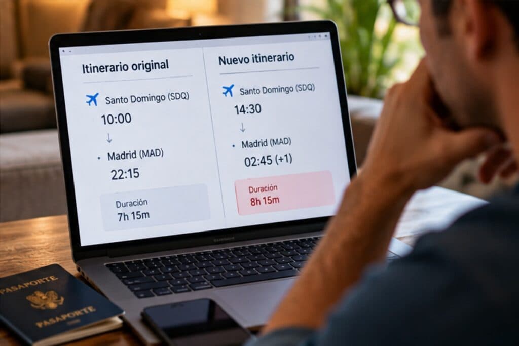 ¿Puede una aerolínea cambiarte el horario después de que compraste el boleto?